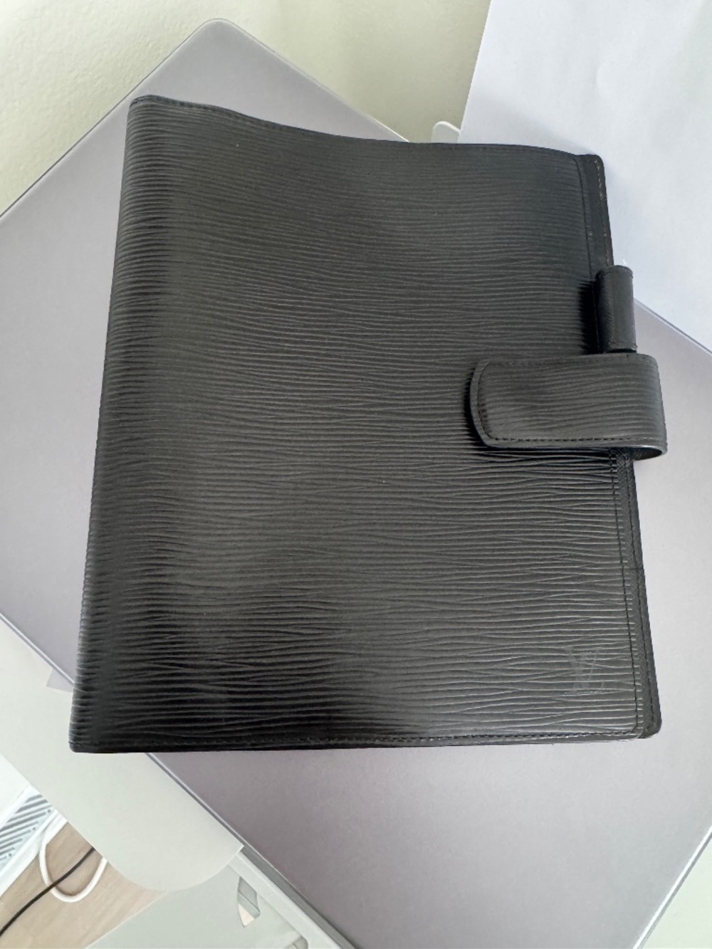 Louis Vuitton Black Epi Agenda GM
